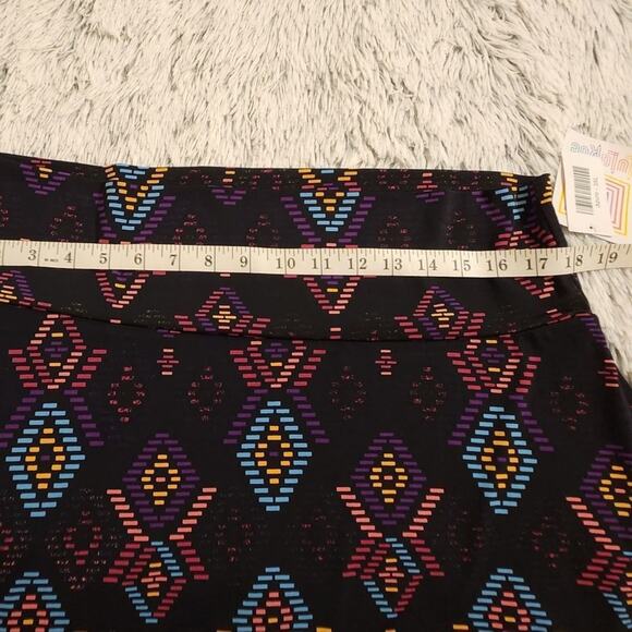LuLaRoe Maxi Skirt Black Diamond Pattern Bohemian Aztec Print Elegant 3XL New - Picture 6 of 11